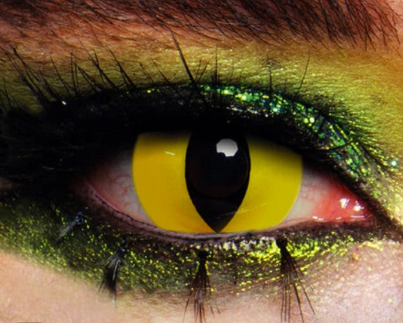 Yellow contact lenses