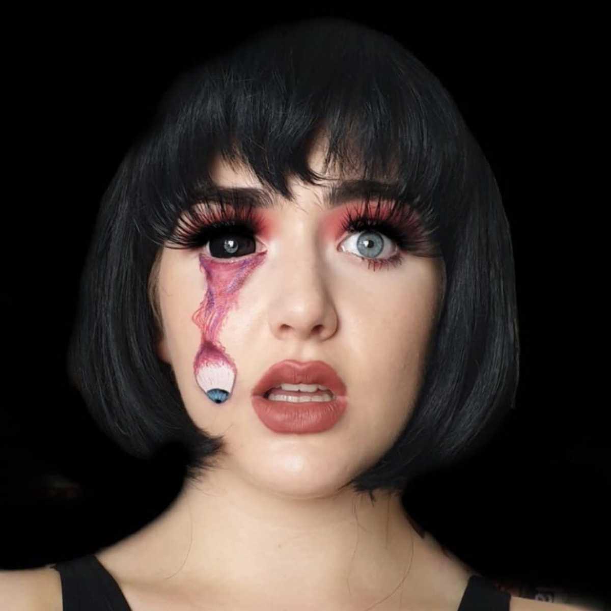 Black Full Eye Sclera Halloween Contact Lenses