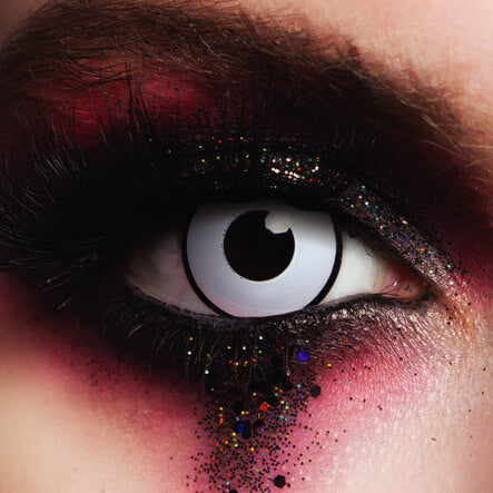 Glass White UV Halloween Contact Lenses